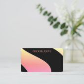 Roze Elegante Abstracte Swirl Classic Visitekaartj Visitekaartje (Staand voorkant)