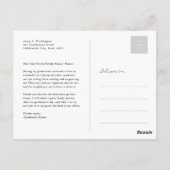 Roze Elegante Bedankt Script 5 Foto Afstuderen Briefkaart (Achterkant)