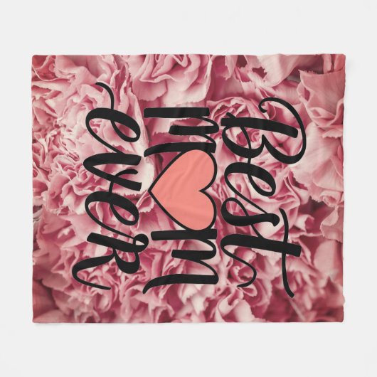  roze elegante beste mam ooit bloemig fleece deken (Voorkant (Horizontaal))