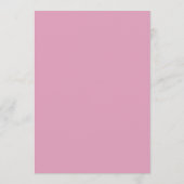 Roze Elegante Bloeiende Trouwdiner Menu (Achterkant)