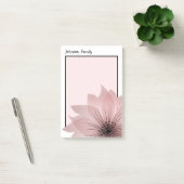Roze elegante bloem post-it® notes (Kantoor)
