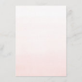 Roze Elegante Bloemen Bruiloft Informatie Informatiekaartje (Achterkant)