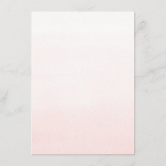 Roze Elegante Bloemen Bruiloft Informatie Informatiekaartje (Achterkant)