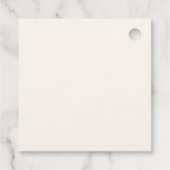 Roze Elegante Boho Arch Princess Swan Baby shower Bedankjes Labels (Achterkant)