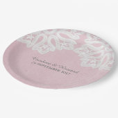 Roze elegante Borden voor papier Papieren Bordje (Gekanteld)