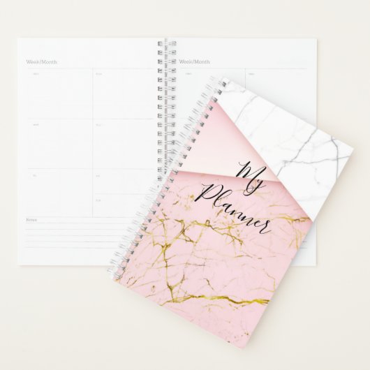 Roze, elegante bouwplaatje voor marmer planner (Display)