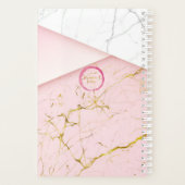 Roze, elegante bouwplaatje voor marmer planner (Achterkant)