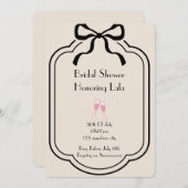 Roze elegante bruids douche uitnodiging (Voorkant / Achterkant)