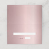 Roze elegante bruiloft plaatskaartje (Buitenkant ongevouwen)