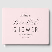 Roze Elegante Bruiloftfeest Gastenboek (Voorkant)