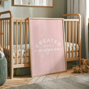 Roze Elegante Christelijke Citaat  Poster