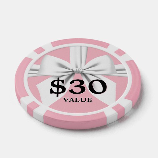 Roze Elegante Fancy Tiffany Baby shower Keepsake Poker Chips (Enkel)