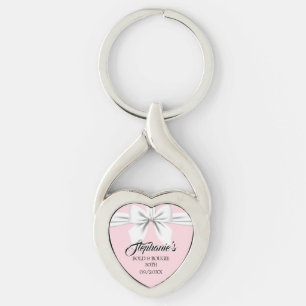 Roze Elegante Fancy Tiffany Verjaardag Keepsake Sleutelhanger