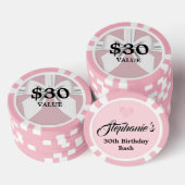 Roze Elegante Fantasie Tiffany Verjaardagsserviesg Poker Chips (Opstapeling)
