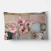 Roze Elegante Girly Floral Abstracte Collage Etui (Achterkant)