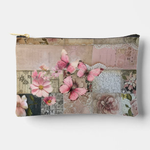 Roze Elegante Girly Floral Abstracte Collage Etui