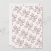 Roze Elegante Huwelijks Knoop Boog Bruidsfeest Kaart (Achterkant)