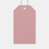 Roze Elegante Kalligrafie Doop Dank U Favor Cadeaulabel (Achterkant)