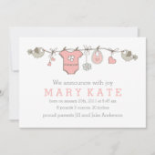 Roze, elegante kledingaankondiging aankondiging (Voorkant)