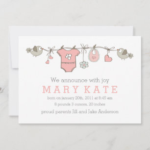 Roze, elegante kledingaankondiging aankondiging