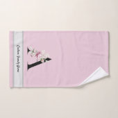 Roze, elegante letter waterverf bad handdoek (Handdoek)
