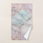 Roze Elegante Marmeren Steen Textuur Bad Handdoek (Handdoek)