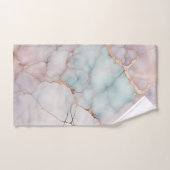 Roze Elegante Marmeren Steen Textuur Bad Handdoek (Handdoek)