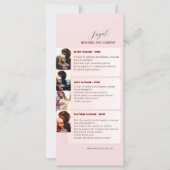 Roze Elegante Peach Trouwfotografie prijslijst (Voorkant)