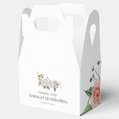 Roze Elegante Quinceañera Bedankdoosjes (Geopend)