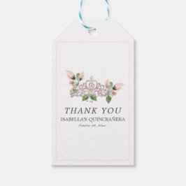 Roze Elegante Quinceañera Cadeaulabel