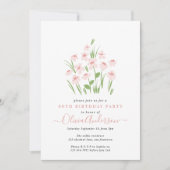 Roze, elegante roze, 60ste verjaardag kaart (Voorkant)