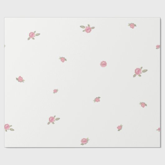 Roze elegante rozen cadeaupapier (Vlak)