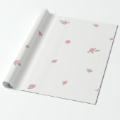 Roze elegante rozen cadeaupapier (Uitgerold)