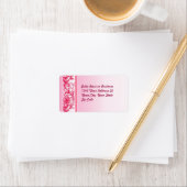 Roze Elegante rozen ornament aangepaste adresetike Etiket (Insitu)