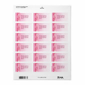 Roze Elegante rozen ornament aangepaste adresetike Etiket (Full Sheet)