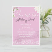 Roze Elegante Script Bruiloft Rehearsal Dinner kaa Kaart (Staand voorkant)