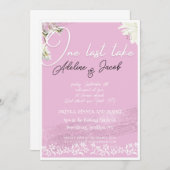 Roze Elegante Script Bruiloft Rehearsal Dinner kaa Kaart (Voorkant / Achterkant)