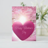 Roze elegante script | Gelukkig Valentijnsdag kaar Kaart (Staand voorkant)