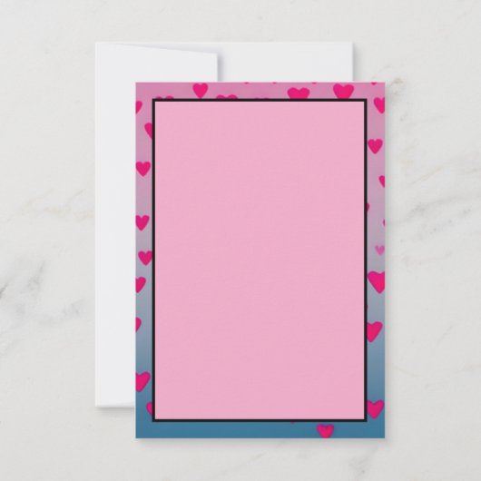 Roze elegante script | Gelukkig Valentijnsdag kaar Kaart (Achterkant)