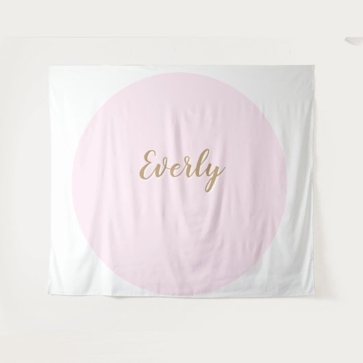 Roze Elegante Simpele Script Taart Tafel Achtergro Wandkleed (Voorkant (horizontaal))