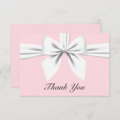 Roze Elegante Tiffany Parels Fancy Feest Briefpapi Bedankkaart (Voorkant / Achterkant)