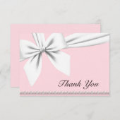 Roze Elegante Tiffany Parels Fancy Parels Dank Je Bedankkaart (Voorkant / Achterkant)