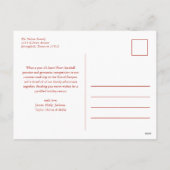 Roze Elegante Waterverf Rode strik Kerstfoto Feestdagenkaart (Achterkant)