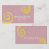 Roze Elegante Wervelkaarten Visitekaartje (Voorkant / Achterkant)