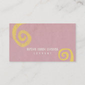 Roze Elegante Wervelkaarten Visitekaartje (Achterkant)