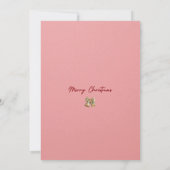 Roze Elegante Winterviering Kerstfeest Kaart (Achterkant)