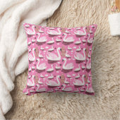 Roze Elegantie Zwaan Kussen (Deken)