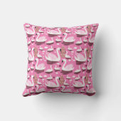 Roze Elegantie Zwaan Kussen (Achterkant)