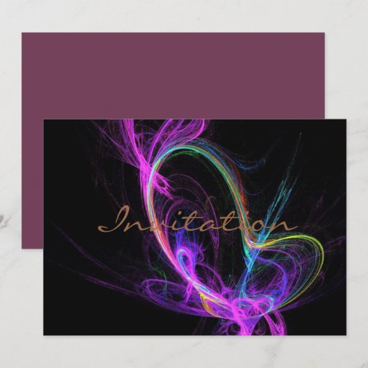 Roze elektrische fractal kaart (Voorkant / Achterkant)