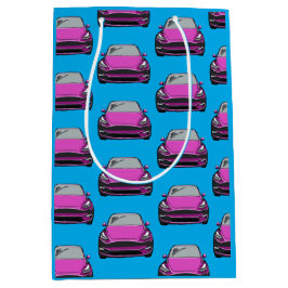 Roze Elektrische Voertuig SUV Auto Blauwe Achtergr Medium Cadeauzakje